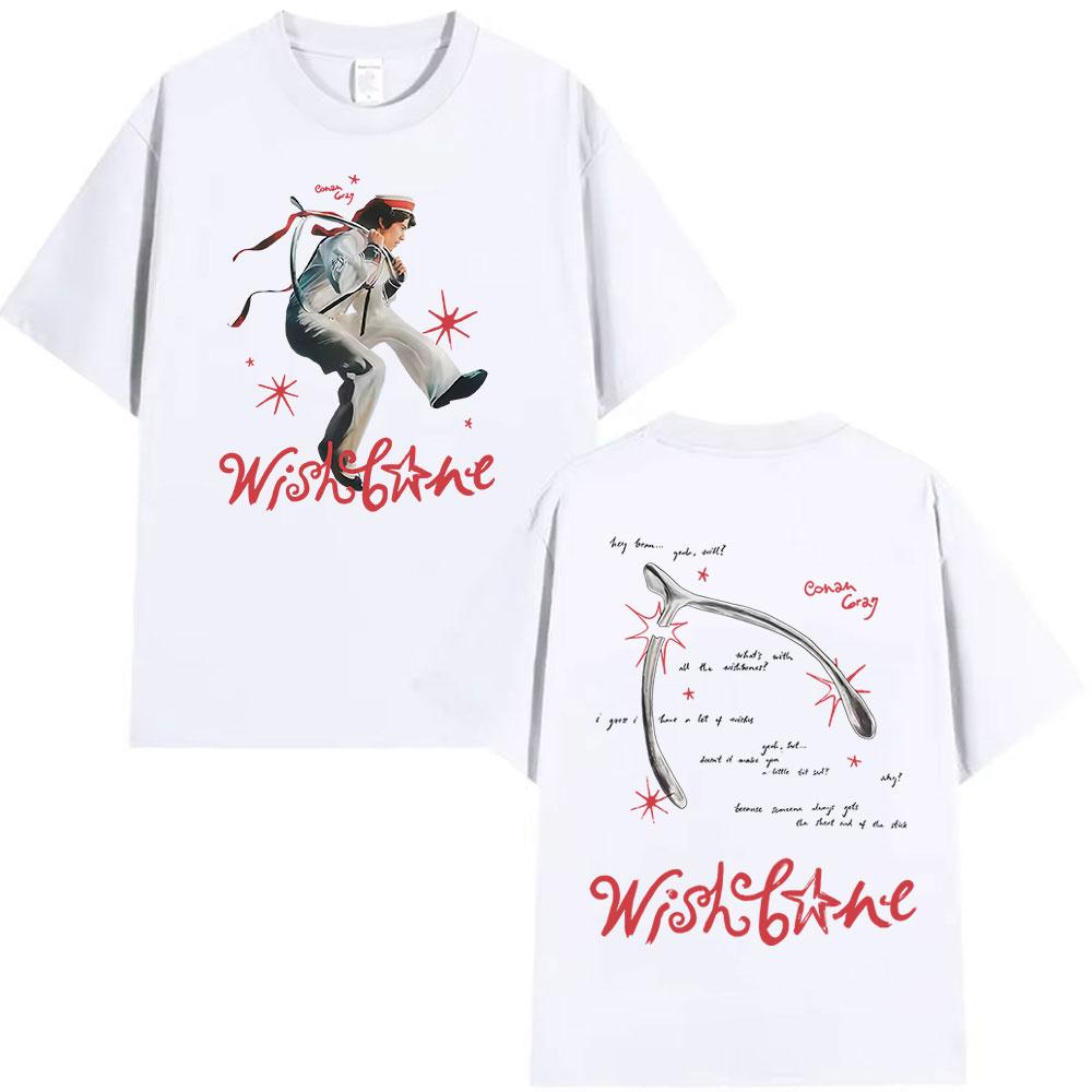 Conan Gray Wishbone Album 2025 Print T-Shirt Unisex Hohe Qualität Vintage Baumwoll-T-Shirts Unisex Mode Hip Hop Kleidung T-Shirt