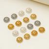 10Piece/Pack 14/18K Gold Color Plated Flower shape Beads Caps for DIY Necklace Bracelets Jewelry Making Accessories