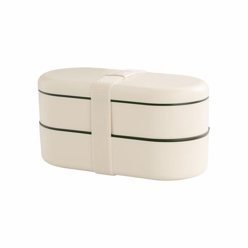 Double-Layer Microwaveable Lunch Box with Cutlery