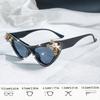 Luxury Large Frame Cat Eye Fashion Glasses for Women Men, and Luxurious Party Glasses with Rhinestone
