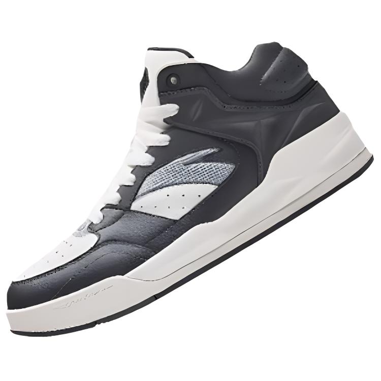 Anta 4 Carat Retro Classic Non-Slip Wear-Resistant High-Top Skate Shoes Men Sneakers Black White 112448031-4