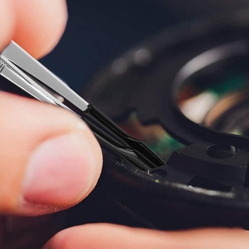 mawaki Rubber Tweezers, Soft Stainless Steel Tweezers, PVC Coated, Industrial, Laboratory, Craft Tweezers, 15cm