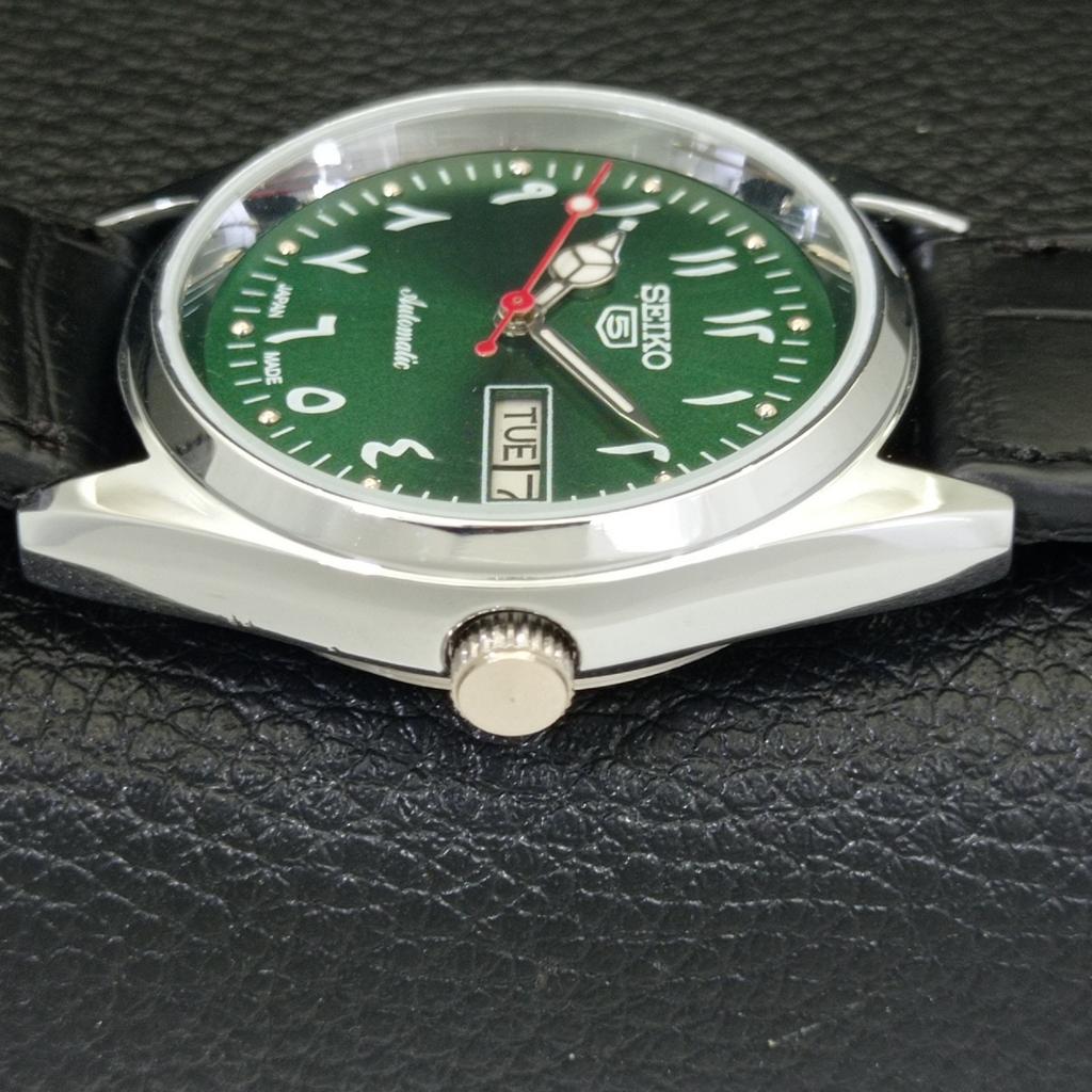 VINTAGE REFURBISHED SEIKO 5 AUTOMATIC 6309A JAPAN MENS GREEN WATCH a441190-4 Sk-a441190