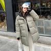 Down cotton-padded clothes for women's winter new medium and long knee-padded clothes, loose student cotton-padded jackets, and thick coats.