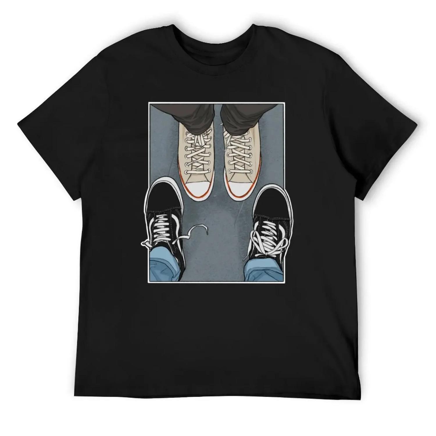 

Charlie and Nick heartstopper - shoes 1 T-Shirt funny gifts tshirts personalised Anime t-shirt mens clothing XXXXXL чорний