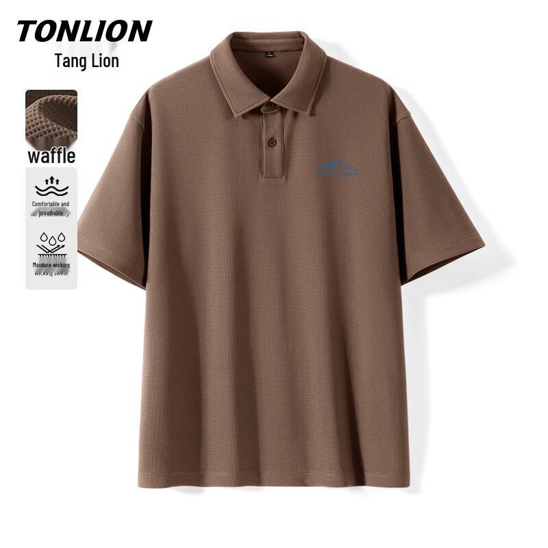 Мужская повседневная рубашка-поло с коротким рукавом TonLion M