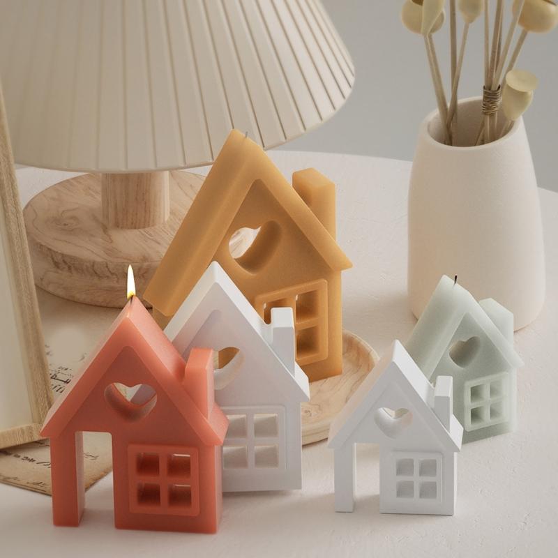 Silicone Soap Molds DIY Candle Mould Chimney House Shaped Silicone Crafts Moulds Perfect for DIY Figurine Ornament