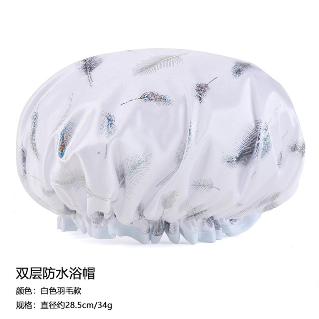 Doppellagige Duschhaube Bedruckte Duschhaube Damen Wasserdicht