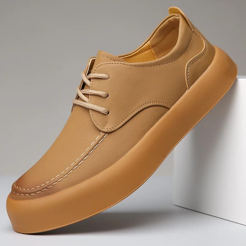 Fashion New Genuine Leather Men's Business Shoes Italian Casual Formal Shoes Luxury Brand Dress Men Shoes Moccasin Male Foortwear Hombre