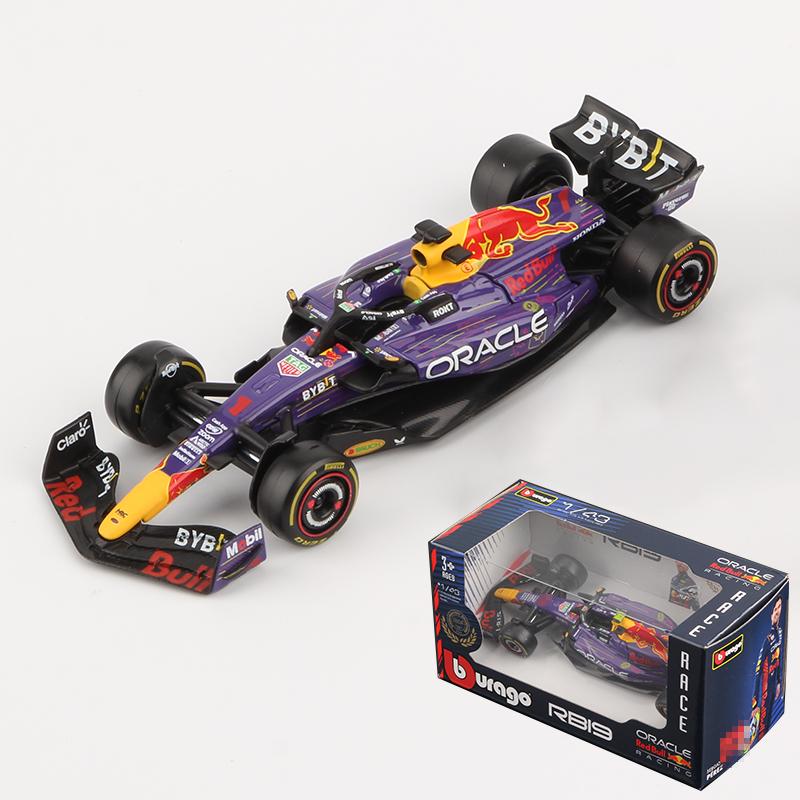 ABAC1 Bburago 1:43 2023 F1 Model RB19 W14 SF23 C43 A523 AMR23 Racing Alloy Car Toy Red Bull Mercedes Alfa Romeo Apline