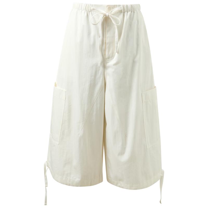 Women s Casual High-Waist Wide-Leg Midi Cargo Pants S
