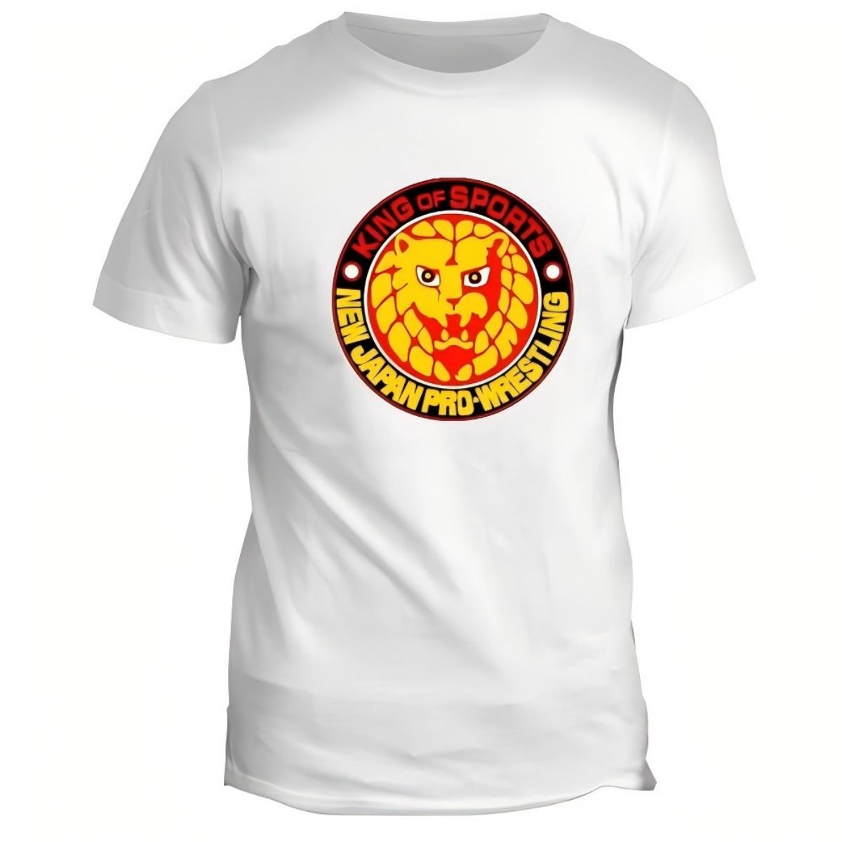 NJPW Lion Logo Wrestling T-Shirt L белый