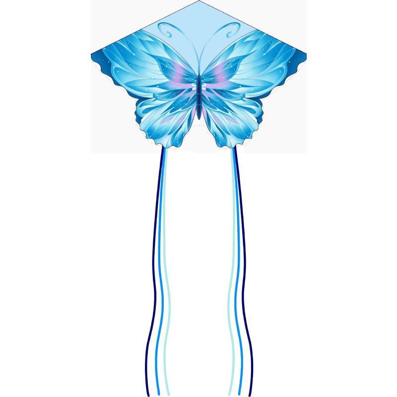 Triangle Butterfly Kite With Mechanical Craft For Family Outdoor Activities 1.2m синий