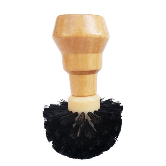 High-density Bristle Portafilter Brush Coffee Machine Basket Cleaning Brush, Soft with Hard Grinder Wood Handle Corner Espresso Tool Handheld