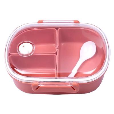 Contenitore per il pranzo per bambini, con tre griglie, per forno a microonde, piccolo, fresco, per studenti, ufficio, bento, contenitore per alimenti