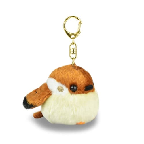 AMUFUN Fukufuku Bird Mascot Keychain Chunsuke (Sparrow)