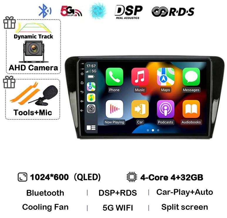 

Android 14 Carplay Автомагнитола для Volkswagen SKODA Octavia 3 A7 2013 2014 2015 2016 2017 2018 Мультимедийный проигрыватель Стерео GPS