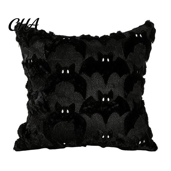 Versatile Seasonal Cushion Covers Halloween Ghost Cover, Plush Embroidered Throw Pillow 18x18 Cute Cover Inch Case for Home Sofa Bed Decor Party