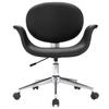 Swivel Office Chair Black Faux Leather