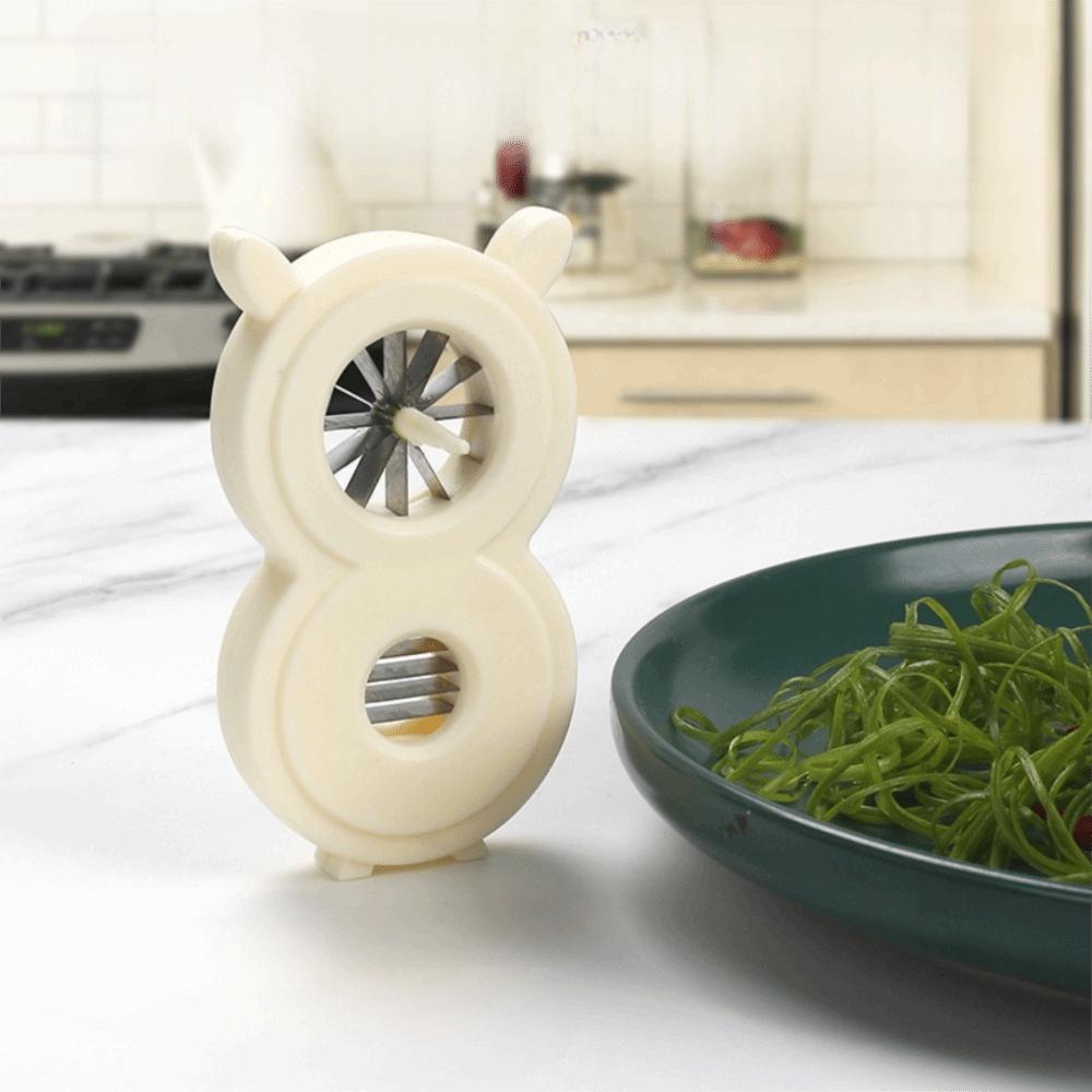 Effort-saving Scallion Slicer Bear Shape Green Onion Cutter Spring Chives Shredder Cook