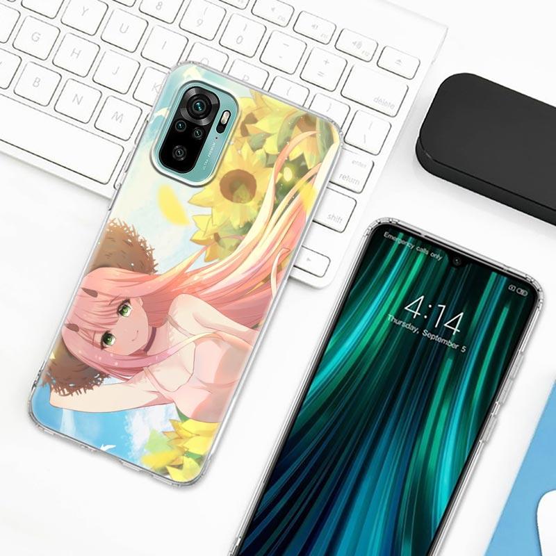 Carcasă de telefon Zero Two Anime Darling In The Franxx pentru Xiaomi Redmi Note 9s 8 11 7 9 10 Pro 10s 11s Note 8Pro K40 transparentă