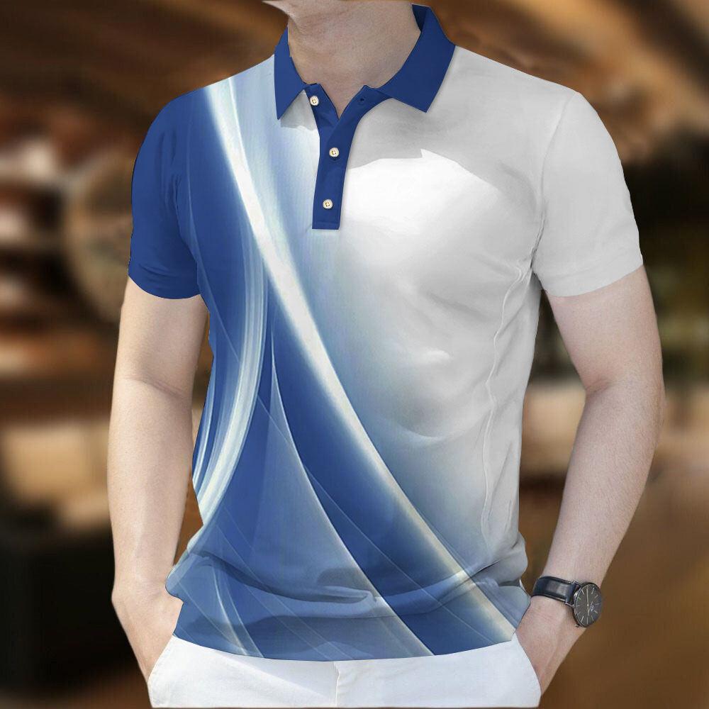 Retro Style Top, Casual Short Sleeved Polo Shirt, Outdoor Streetwear