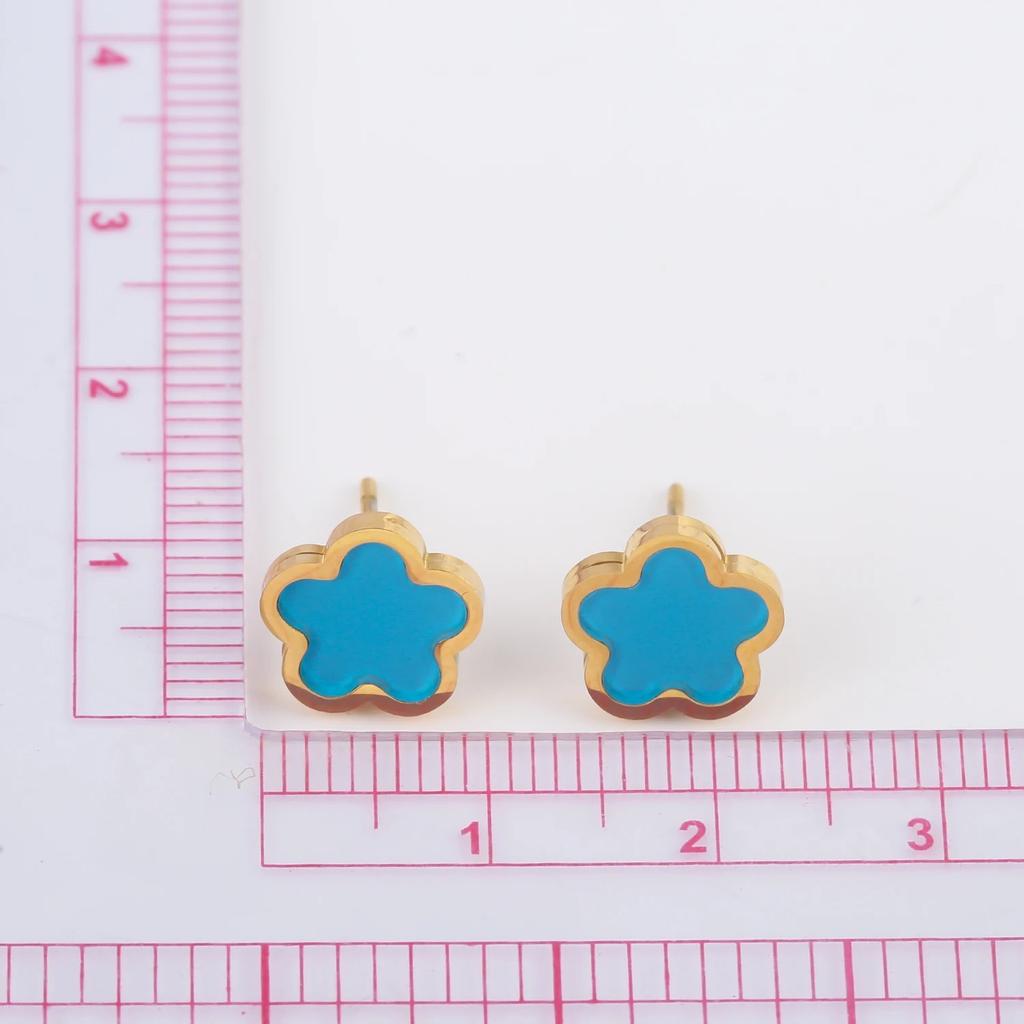 High-Quality Stainless Steel Five-Leaf Flower Set Bracelet Necklace Earrings Simple For Woman Party Birthday Zircon Gift Clover