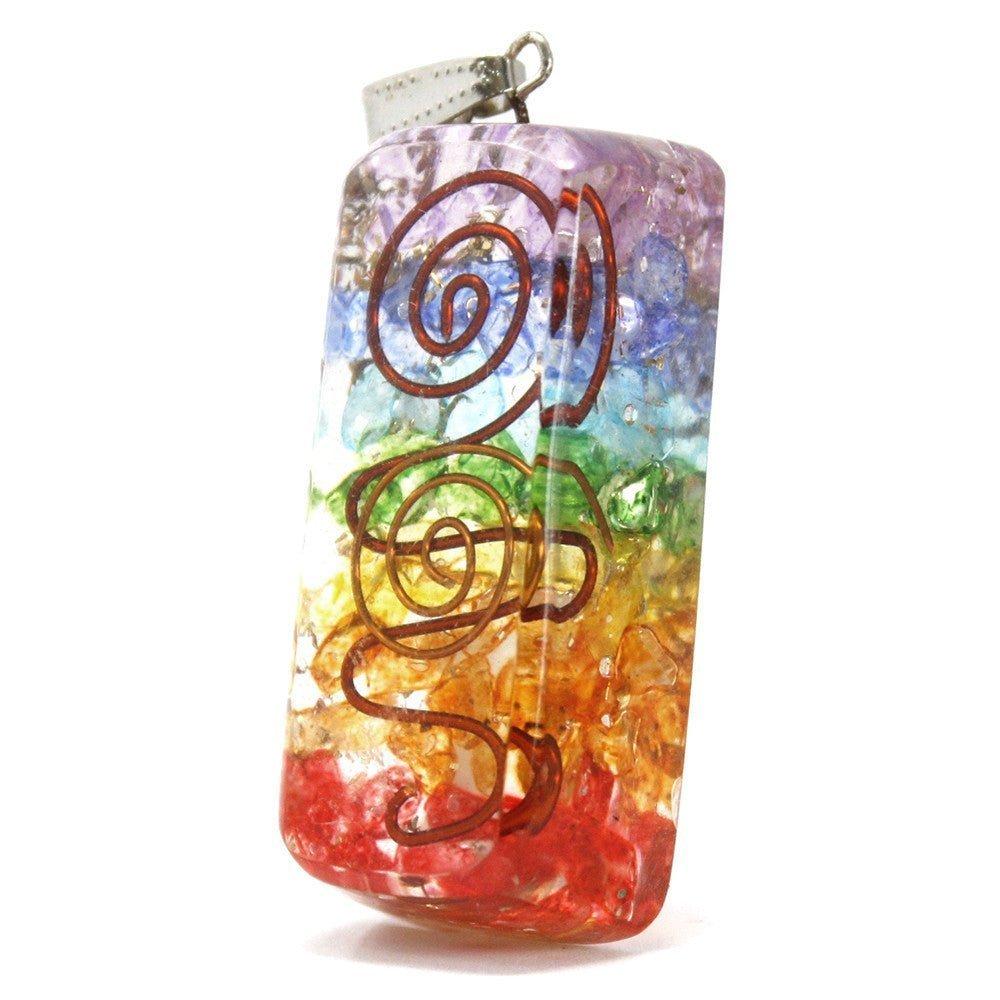 Orgonite Pendant With Copper And Gemstone Chips