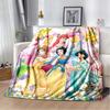 Adorable Princess Cartoon Blanket, Super Soft and Cute, Perfect for Travel, Bedding, Sofa Blankets, or Birthday Gifts.