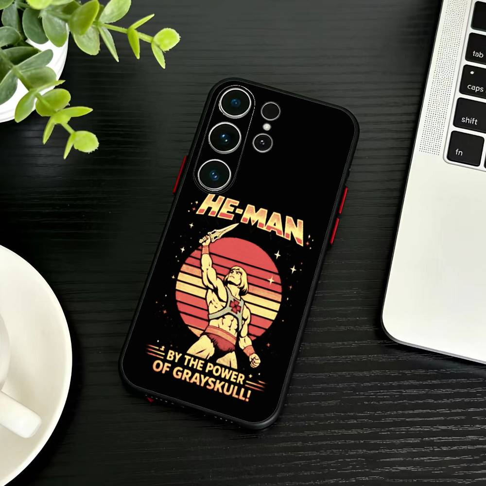 P-MOTU He-Man Phone Case For Samsung S26,S25,S24,S23,S22,S21,S20,Ultra,Plus,FE Black Soft Cover