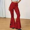 High Waist Bootcut Hosen für Damen Dehnbar Schlank geschnitten Lässige Hosen Yogahosen mit Aufdruck Geeignet für den täglichen Gebrauch