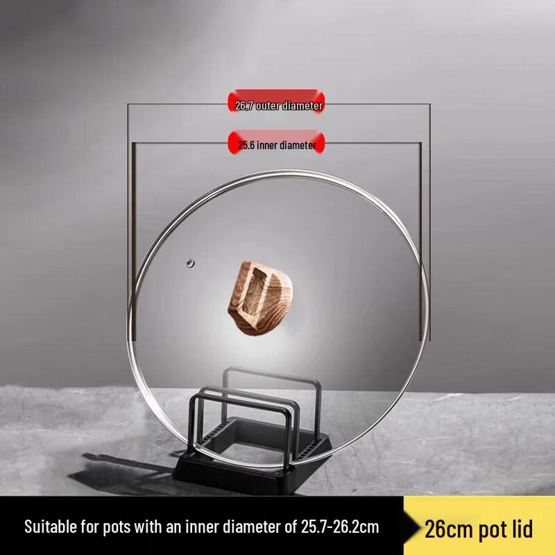Universal Round Transparent Tempered Glass Pot Lid