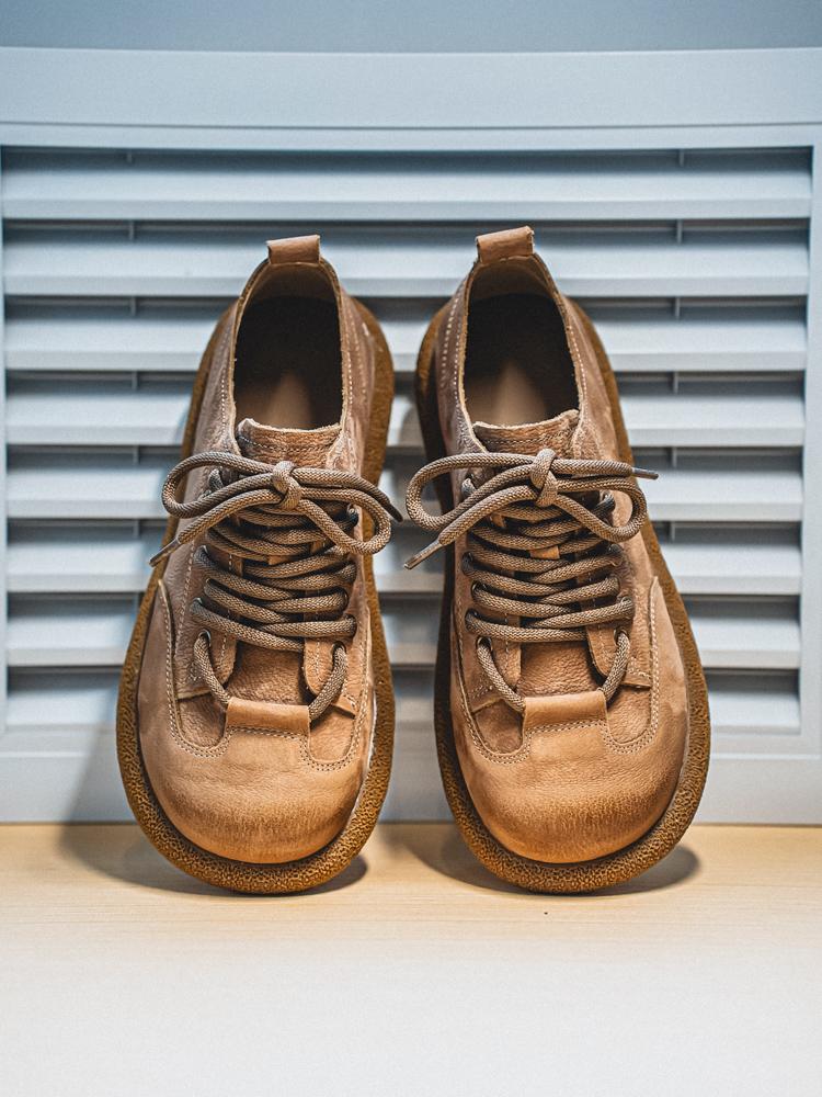 Lente Herfst Nieuw Hoge Kwaliteit Klassiek Echt Suède Leer Bruine Platte Schoenen Voor Mannen's Hombre Dagelijks Lopen Casual Kleding