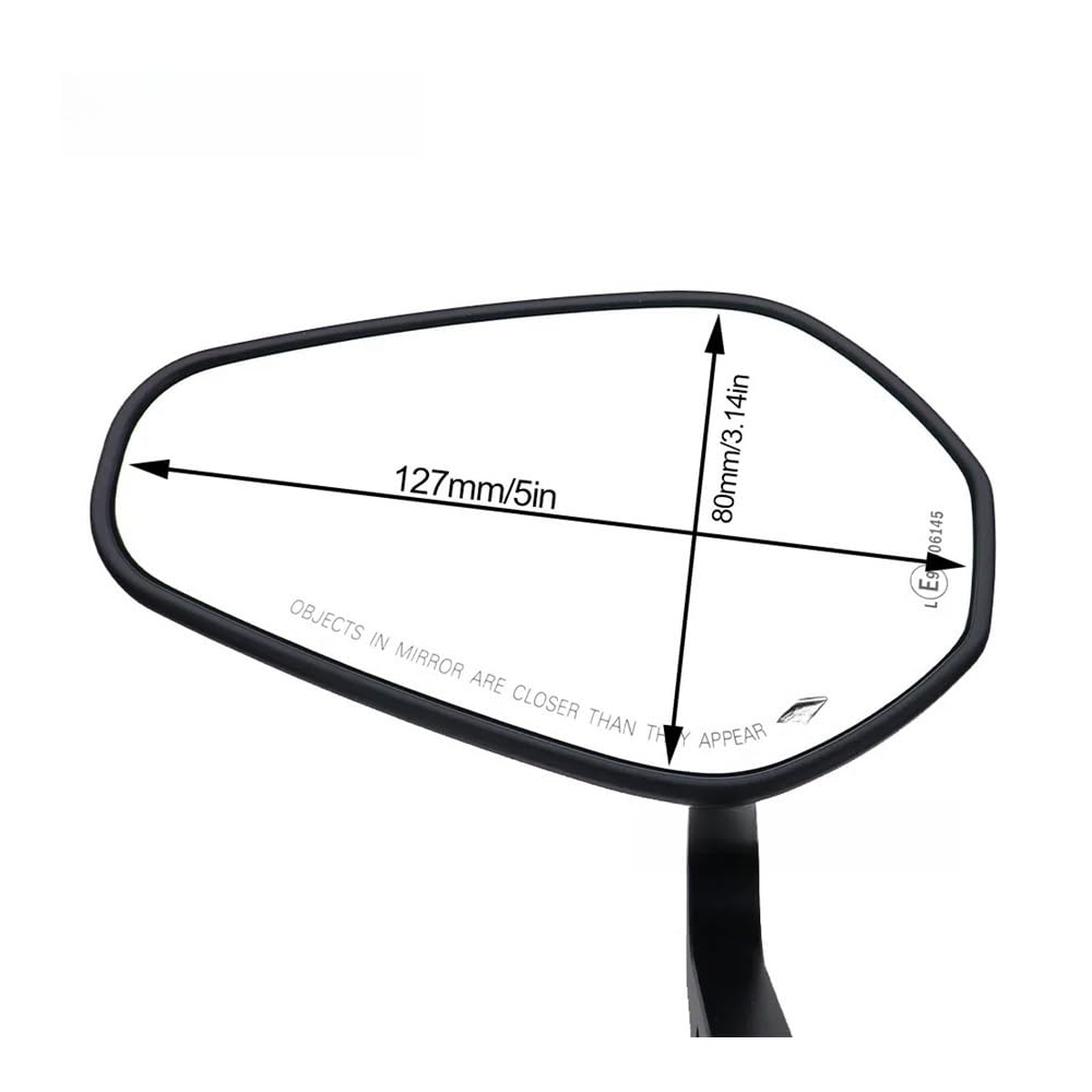 Motorcycle Handlebar End Mirrors for Yamaha MT-09 SP (MT09 2024/2024), Left and Right Rotating Lenses, E9 Certified, Motorcycle Accessories