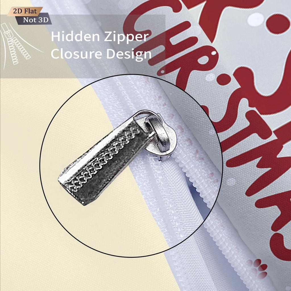 3pcs Christmas Cartoon Kitten Printed Chipless Bedding Set Soft Dormitory Bedroom Multiple Sizes Machine Washable