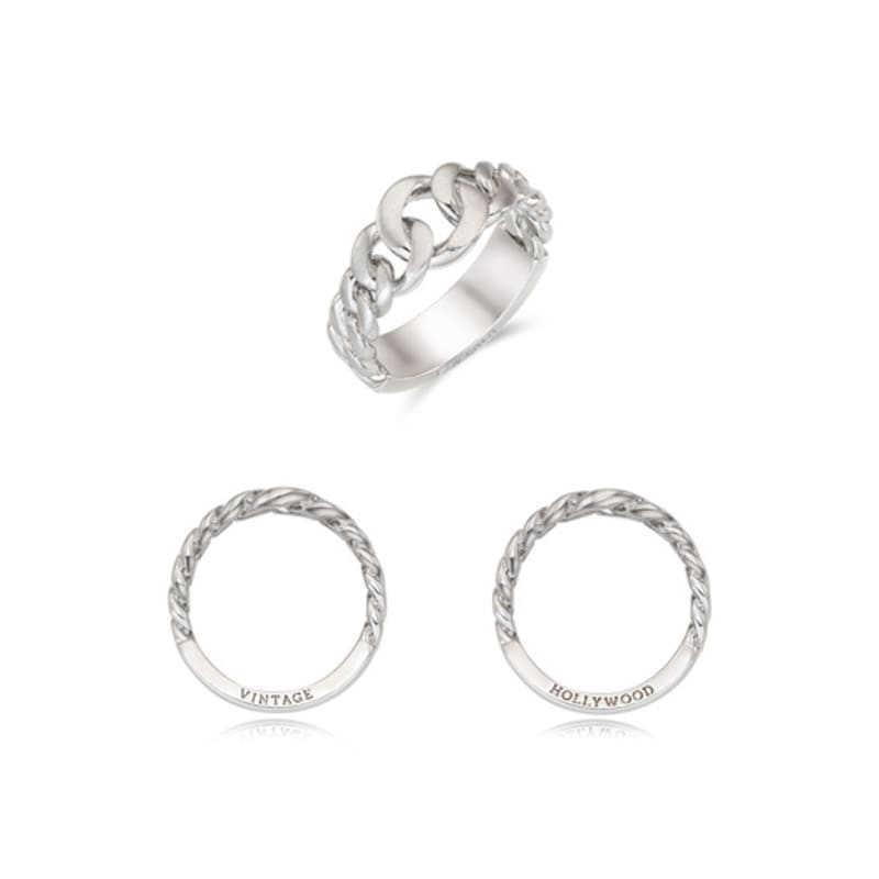 VINTAGE HOLLYWOOD Matte Crescendo Chain Ring_VH2533RI072M