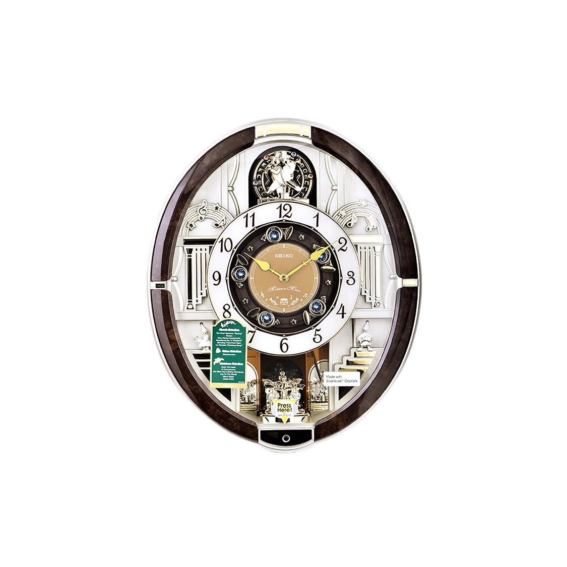 SEIKO Quartz Movement Polyester Plastic Shell Wall Clock Unisex Gold QXM289B QXM289B