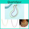 Stunning Dual Layer Colorful Necklace In Geometric Design For Trendy Fashion Lovers