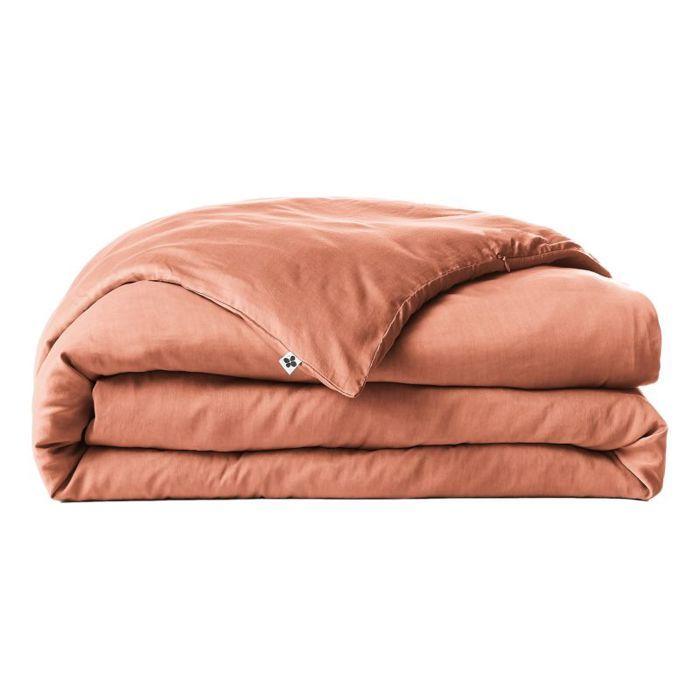 Housse de couette "Lysandre" toutes dimensions "Lyocel" L'effet Papillon - Lysandre Terracotta - Housse de couette 260 x 240 cm