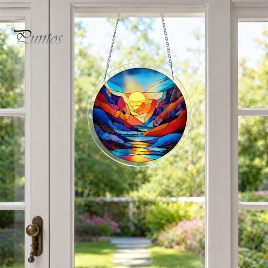 Transparenter Acryl-Puzzle-Sonnenfänger, Bunter Fensterbehang, 7,48 Zoll Sonnenfänger Heimdekoration Geschenk Dekoration Schmuckstück, Ideal zum Verschenken und für die Wand
