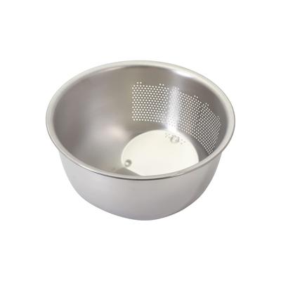 Pearl Metal Reiswaschschüssel Spülmaschine Edelstahl Hergestellt in Niigata Schüssel, Sieb, Abtropfsieb, 3-Wege, Sicher, 18-8 Stahl, Japan, Tsubame, Präfektur, HB-6765
