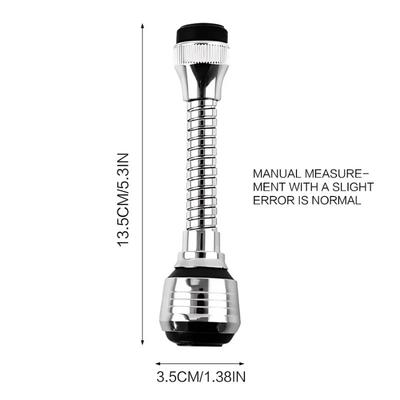 Stainless Steel Kitchen Faucet Sprinkler Head 360°  Rotating Extendable Sprayer Splash-Proof Design with Bubbler Spray Modes