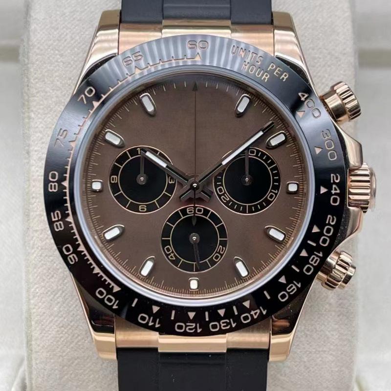 Rolex Daytona 40mm Diamond-Inlaid Multifunctional Automatic Mechanical Men's Watch.