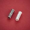 Retro S925 Sterling Silver Fu Character Bead Spacer for DIY Jewelry