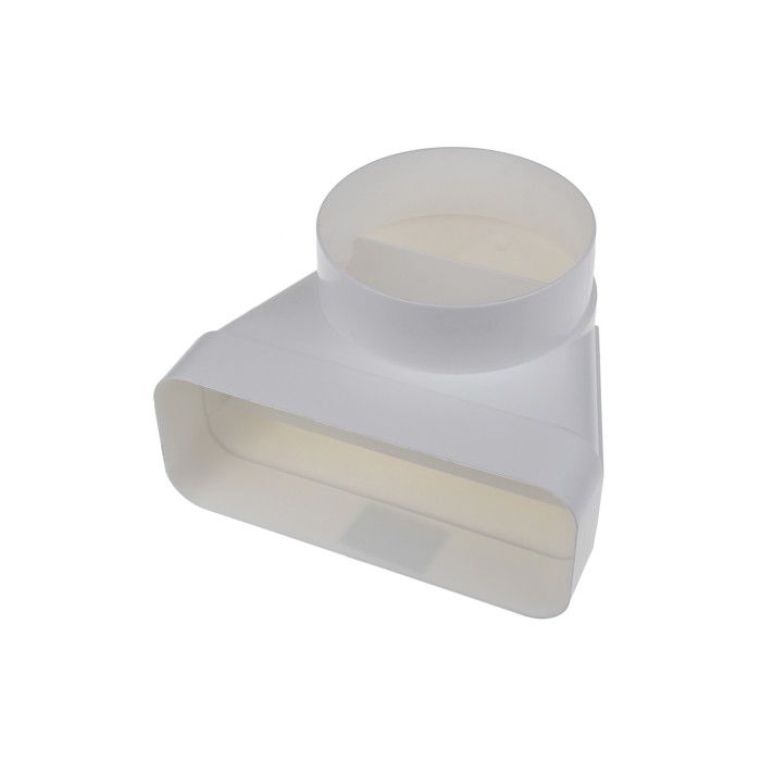 Adaptateur D'angle - NOVY - 906405 - Conduit Plat - 94x227x205 Mm - Blanc