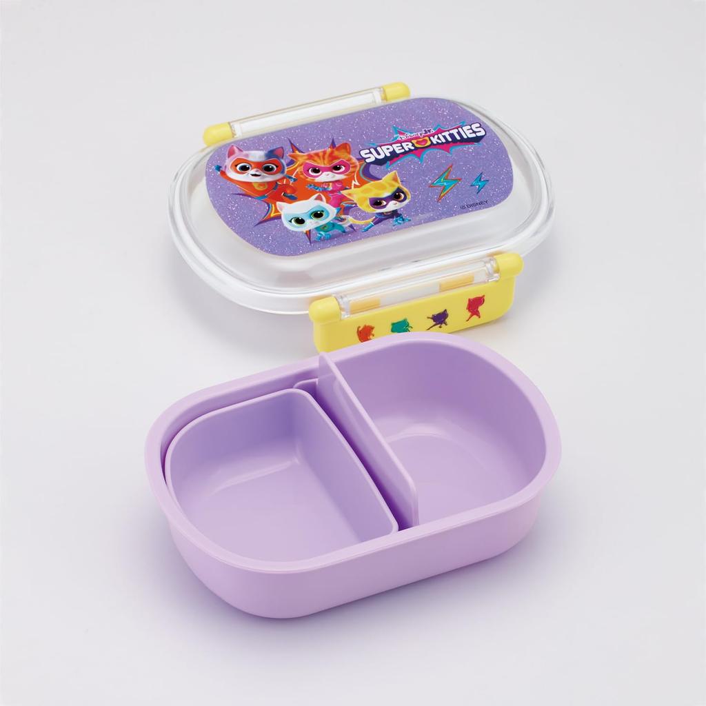 Skater Bento 360ml with a Fluffy Made In Single Dishwasher and Microwave Disney Super Kitty for Boys and Girls Children's Box, Capacity, Lid, Japan,