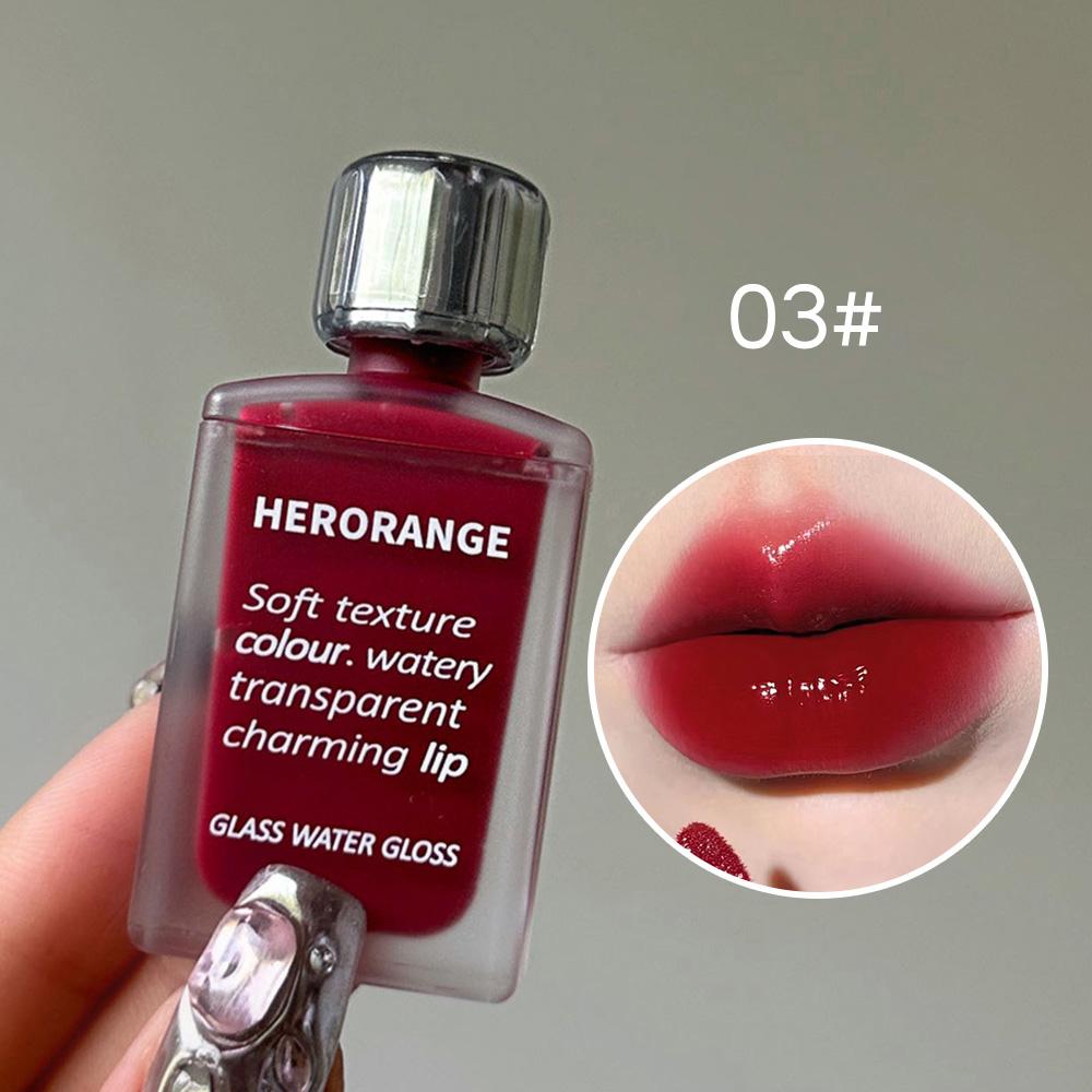 HERORANGE Gloss à lèvres hydratant Glass Water, couleur durable et transparent