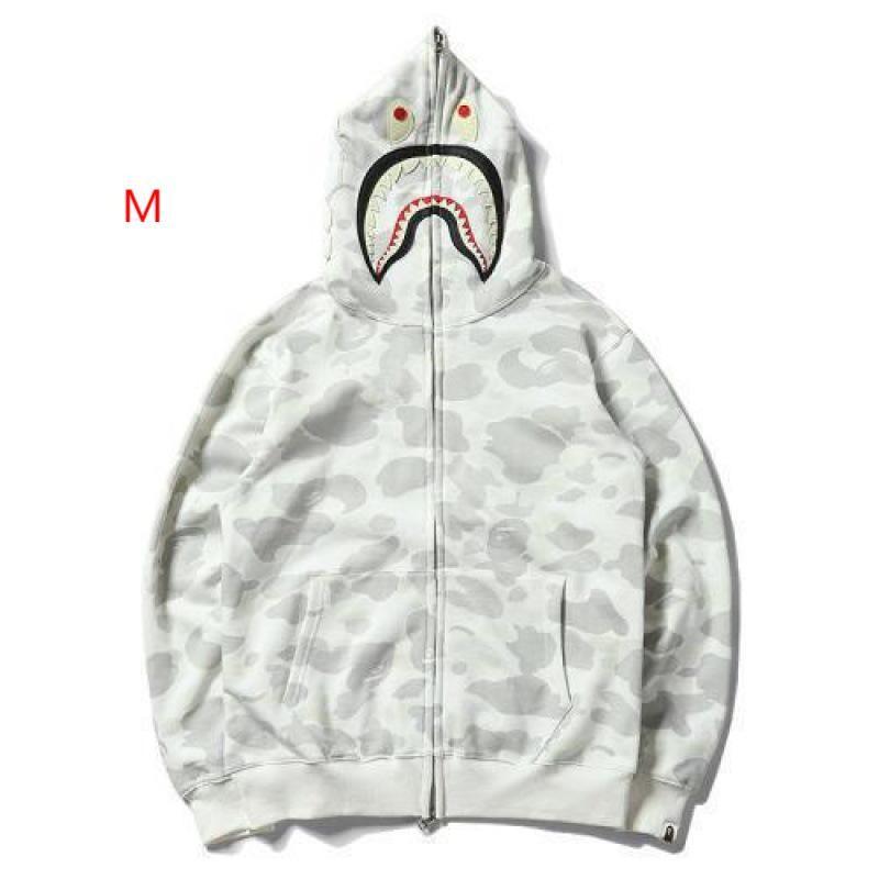 Shark 3D Print Zip Up Hoodie Camo Streetwear Teens