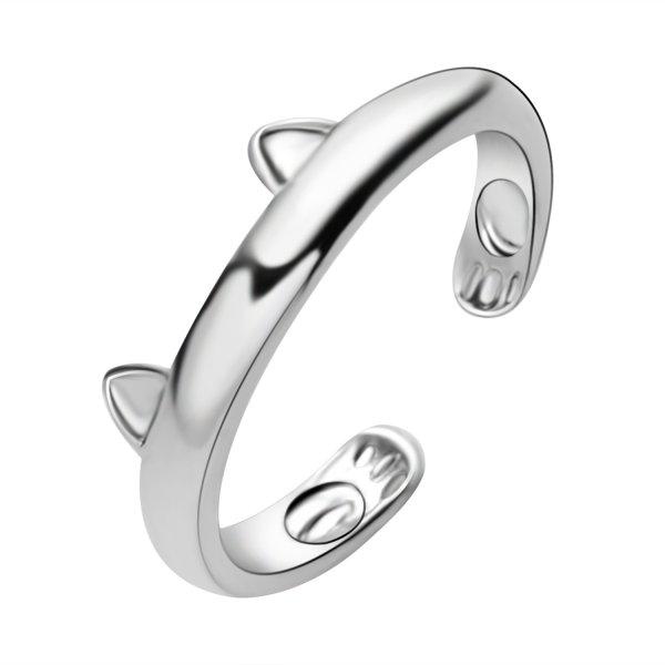 

Fashion Women Finger Rings Pet Dog Paw Cat Ears Leaves Open Design Minimalist Ring Wedding Party Adjustable Ring Jewelry Gift Resizable