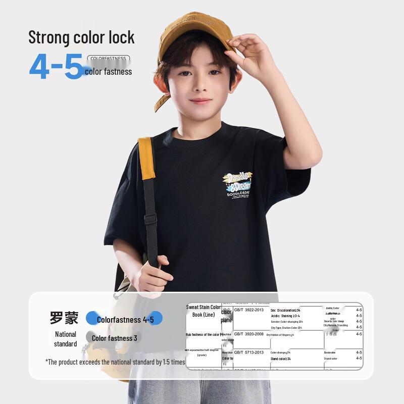 Luomeng Boys' Ice Silk Cooling Short Sleeve T-Shirt